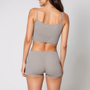 Stay Blessed Spaghetti Strap Romper: Silver Tier